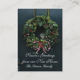 Season's Greetings wreath from our new home Enclosure Card