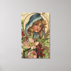 Seasons GreetingsGirl in a Hood Canvas Print