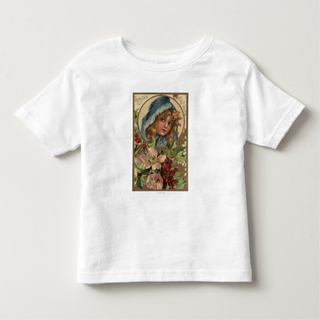 Seasons GreetingsGirl in a Hood Toddler T-Shirt (Front)