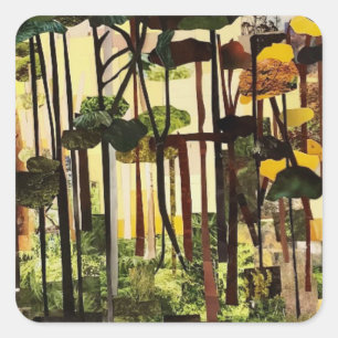 Seasons II. Paper Cutting By Therese Kramer Square Sticker