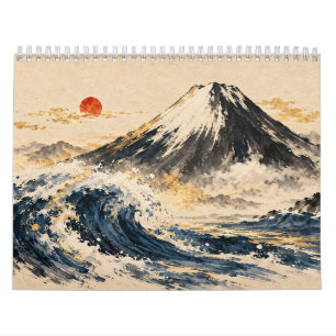 Seasons in Bold Brushstrokes: Japanese Art Calenda Calendar