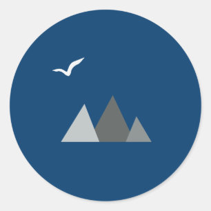 Seasons in the mountains sticker, envelope seal