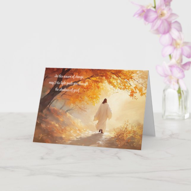 Seasons of Change Condolences Card (Orchid)
