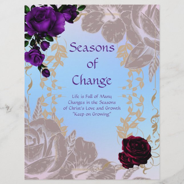 Seasons of Change Title Page Personalised Paper (Front)
