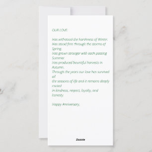 Seasons Of Love Holiday Card