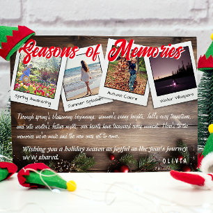 Seasons of Memories: A Year in Review Christmas Holiday Card