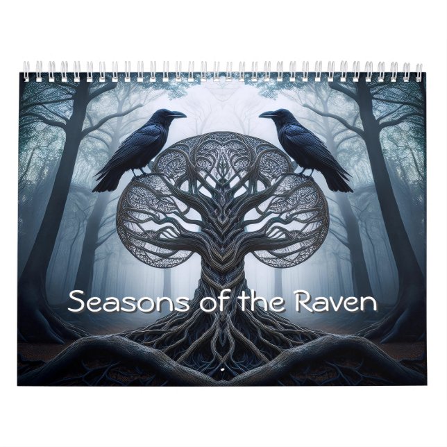 Seasons of the Raven 12 month Calendar (Cover)