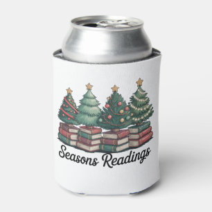 Seasons Readings Christmas Books Club Vintage Can Cooler
