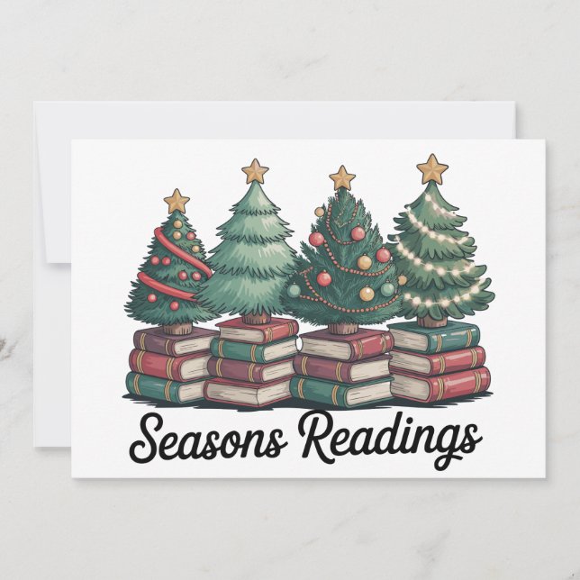 Seasons Readings Christmas Books Club Vintage Holiday Card (Front)