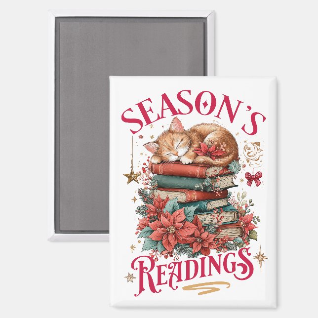 Season's Readings Cosy Kitten  Magnet (Front/Back)