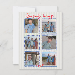 Season's Tidings Coastal Christmas Photo Postcard