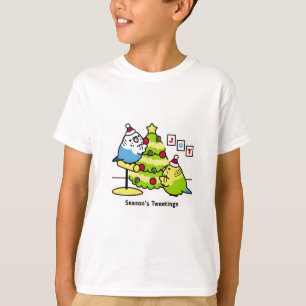 Season's Tweetings Chubby Budgies T-Shirt