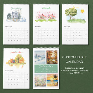 Seasons Watercolor 2026 Calendar   Artistic Nature