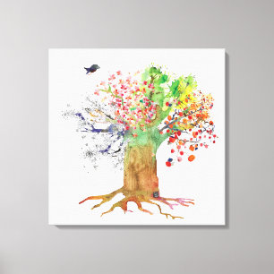 seasonstreebird canvas print