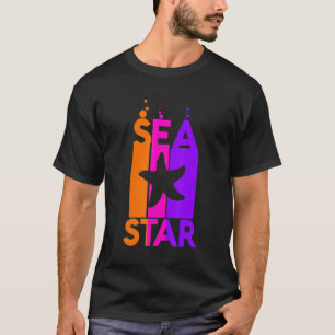 Seastar Animal Rainbow Bubble With Silhouette T-Shirt