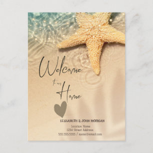 Seastar Beach Announcement Postcard