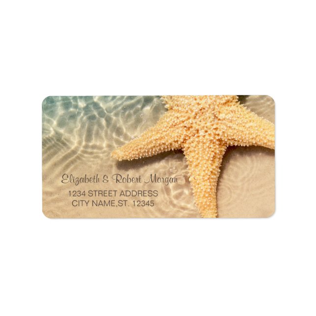 Seastar Beach Wedding  Label (Front)