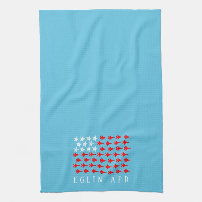 Seastars & Strike Eagles - Eglin AFB Towel (Vertical)