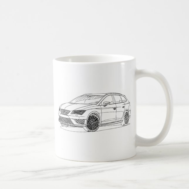 Seat LeonST Cupra 2015 Coffee Mug (Right)