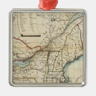Seat of War in North America Metal Tree Decoration