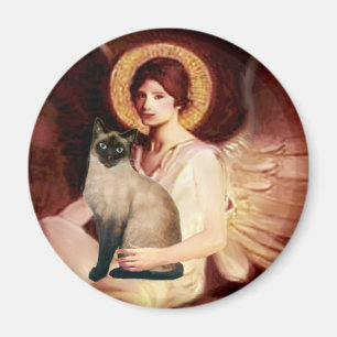 Seated Angel - Seal Point Siamese cat Magnet
