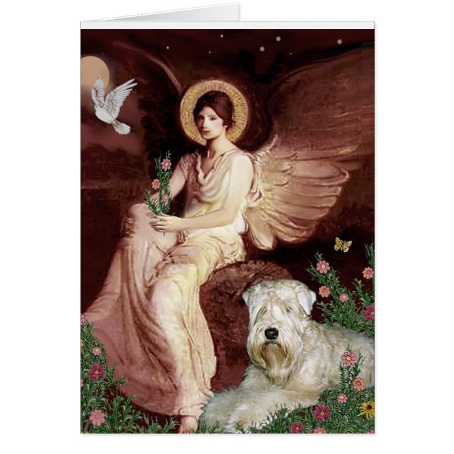 Seated Angel - Wheaten Terrier 1 (Front)