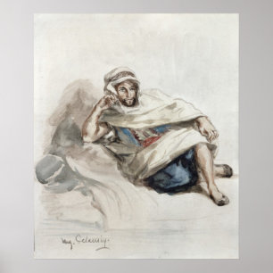 Seated Arab Poster