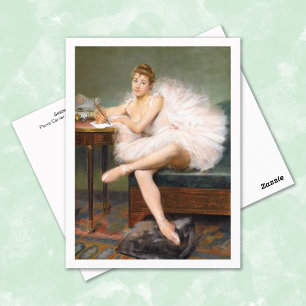Seated Ballerina Pierre Carrier-Belleuse Postcard