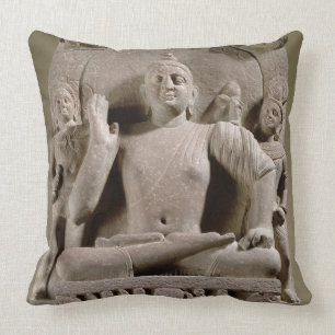 Seated Bodhisattva, Mathura (red sandstone) Cushion