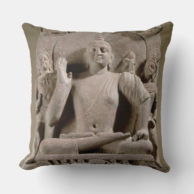 Seated Bodhisattva, Mathura (red sandstone) Cushion (Front)