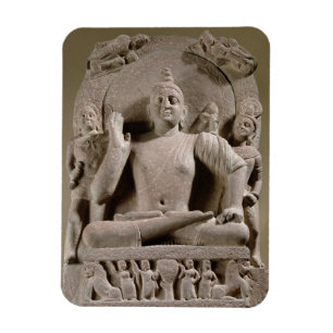 Seated Bodhisattva, Mathura (red sandstone) Magnet