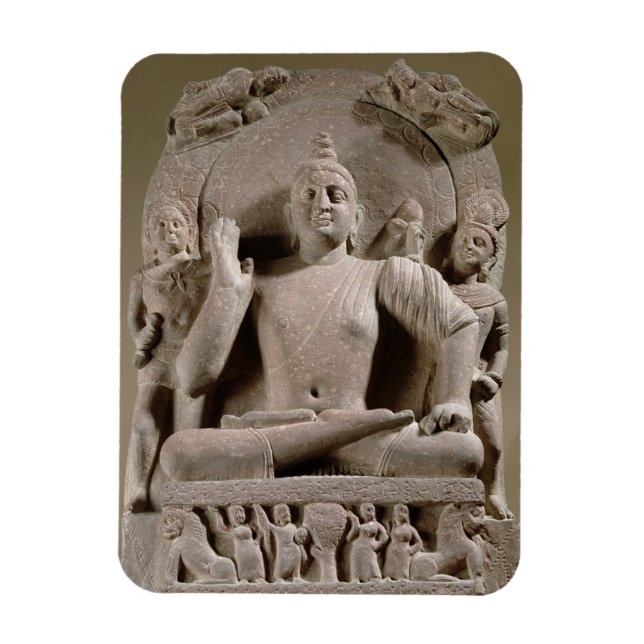 Seated Bodhisattva, Mathura (red sandstone) Magnet (Vertical)