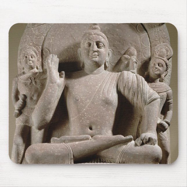 Seated Bodhisattva, Mathura (red sandstone) Mouse Pad (Front)