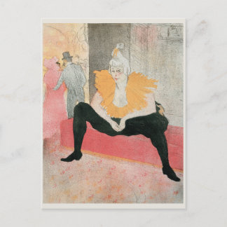 Seated Clowness Henri de Toulouse-Lautrec Postcard