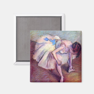 Seated Dancer by Edgar Degas, Vintage Ballet Art Magnet