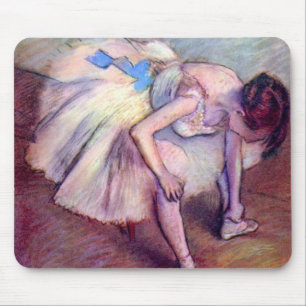 Seated Dancer by Edgar Degas, Vintage Ballet Art Mouse Pad