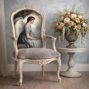 Seated Garden Angel Soft Ivory Vintage Decoupage Tissue Paper
