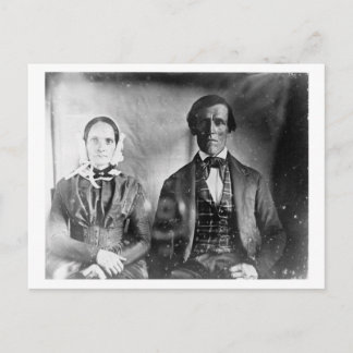 Seated Man and Woman Couple 1840 Postcard