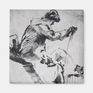 Seated man magnet