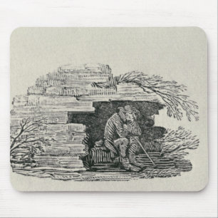Seated Man Mouse Pad