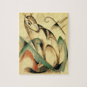 Seated Mythical Animal (by Franz Marc) Jigsaw Puzzle