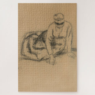 Seated Peasant Woman (1882) by Camille Pissarro Jigsaw Puzzle