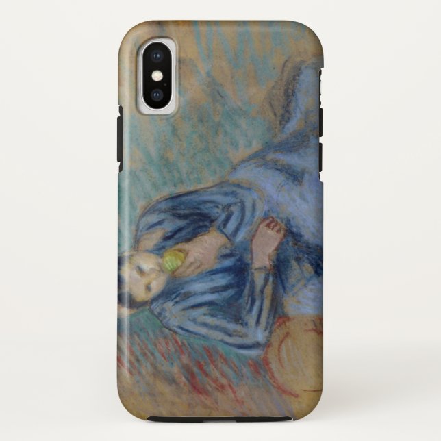 Seated Peasant Woman Crunching an Apple Case-Mate iPhone Case (Back)