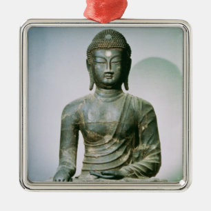 Seated Sakyamuni Buddha from Ch'ungung-ni (iron) Metal Tree Decoration
