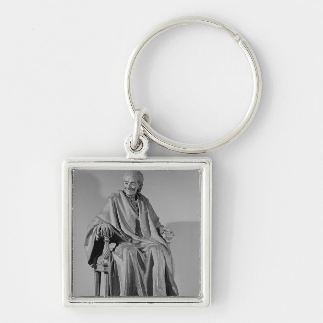 Seated sculpture of Voltaire Key Ring (Front)