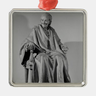 Seated sculpture of Voltaire Metal Tree Decoration