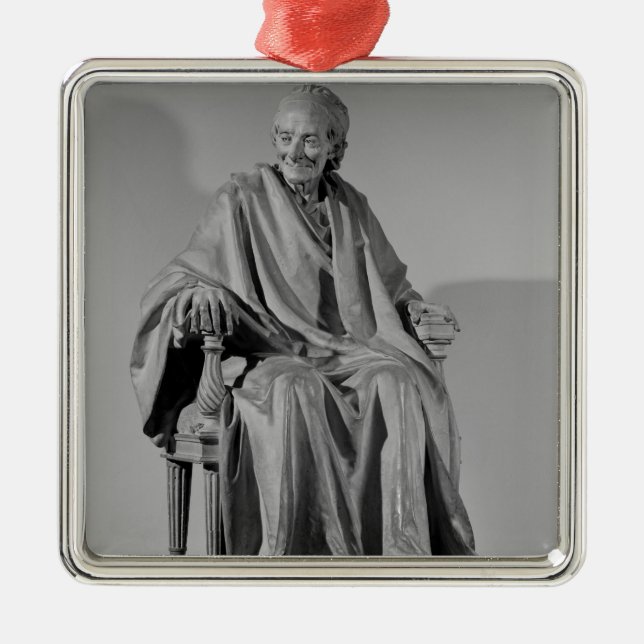 Seated sculpture of Voltaire Metal Tree Decoration (Front)