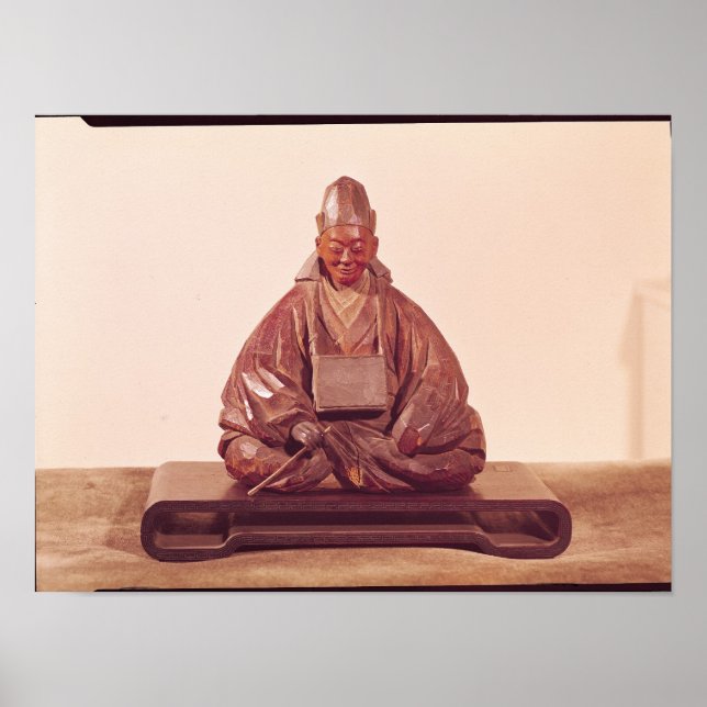 Seated statue of Basho  Edo Period Poster (Front)
