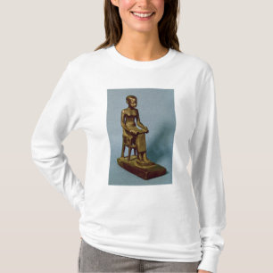 Seated statue of Imhotep holding an open T-Shirt
