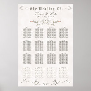 SEATING CHART 121-160   Elegant Beauty Wedding